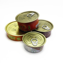 In stock round empty Food Tinplate Cans Tuna Packaging Tin Cans with Pull Ring TC-063RL